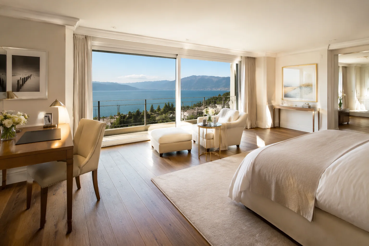 Penthouse face au lac — intérieur